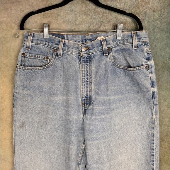 VTG Levis 901 Denim Jeans Mens Sz 36x32 Light Wash Relaxed Fit Straight Leg - Picture 4 of 10